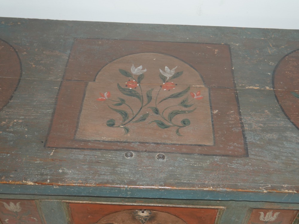 Swedish Painted Coffer dated 1836 View VI