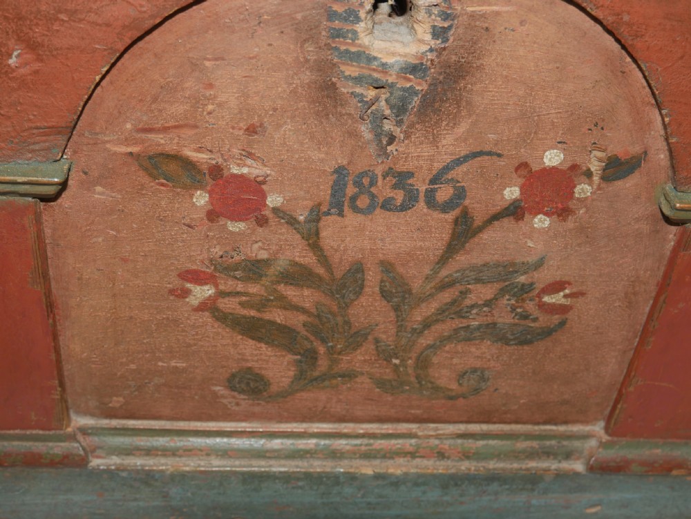 Swedish Painted Coffer dated 1836 View IX