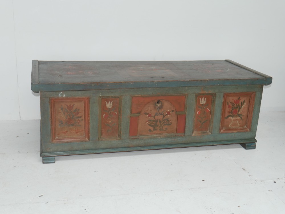 Swedish Painted Coffer dated 1836 View XVI
