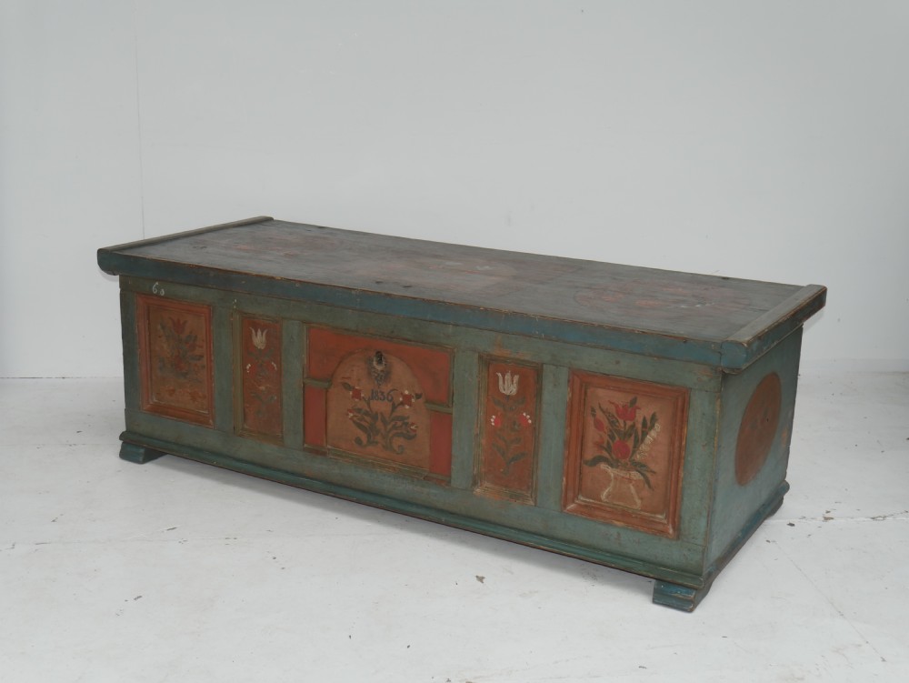 Swedish Painted Coffer dated 1836 View XVII