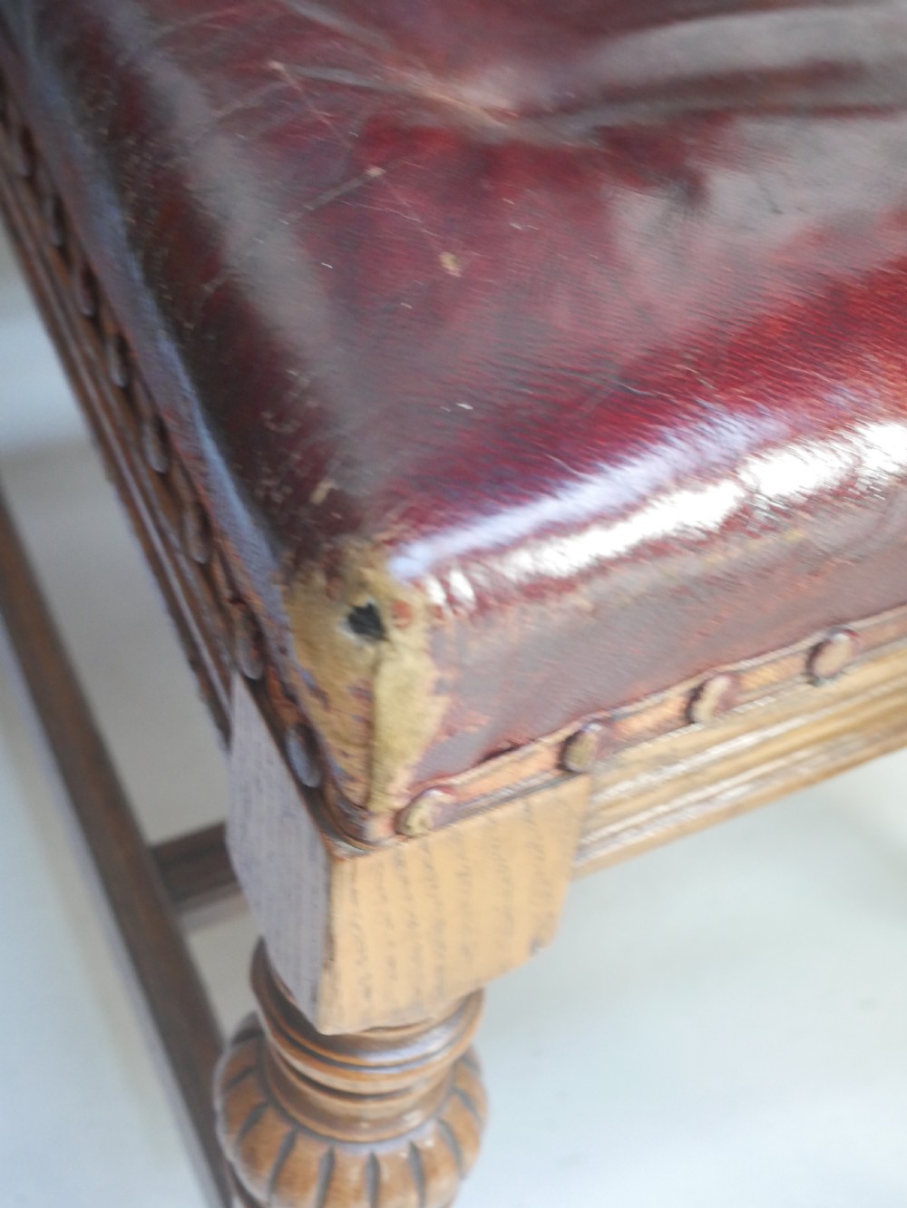 Set 10 Oak/Leather Dining Chairs View V