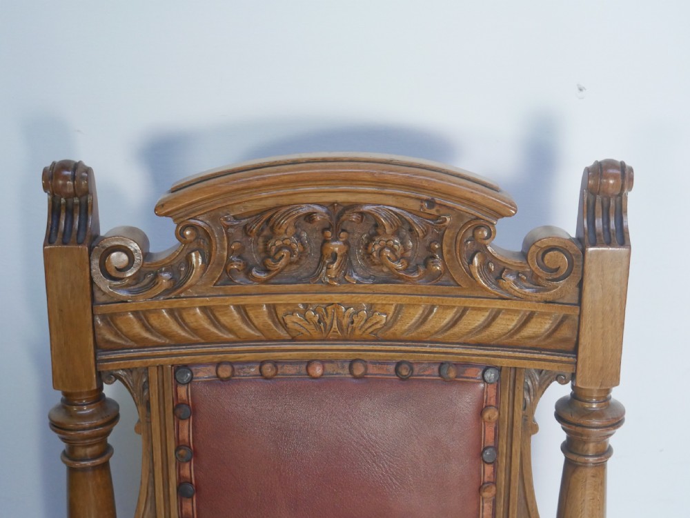 Set 10 Oak/Leather Dining Chairs View XII