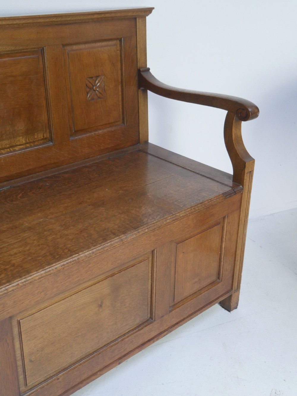 Oak Bench Settle View III