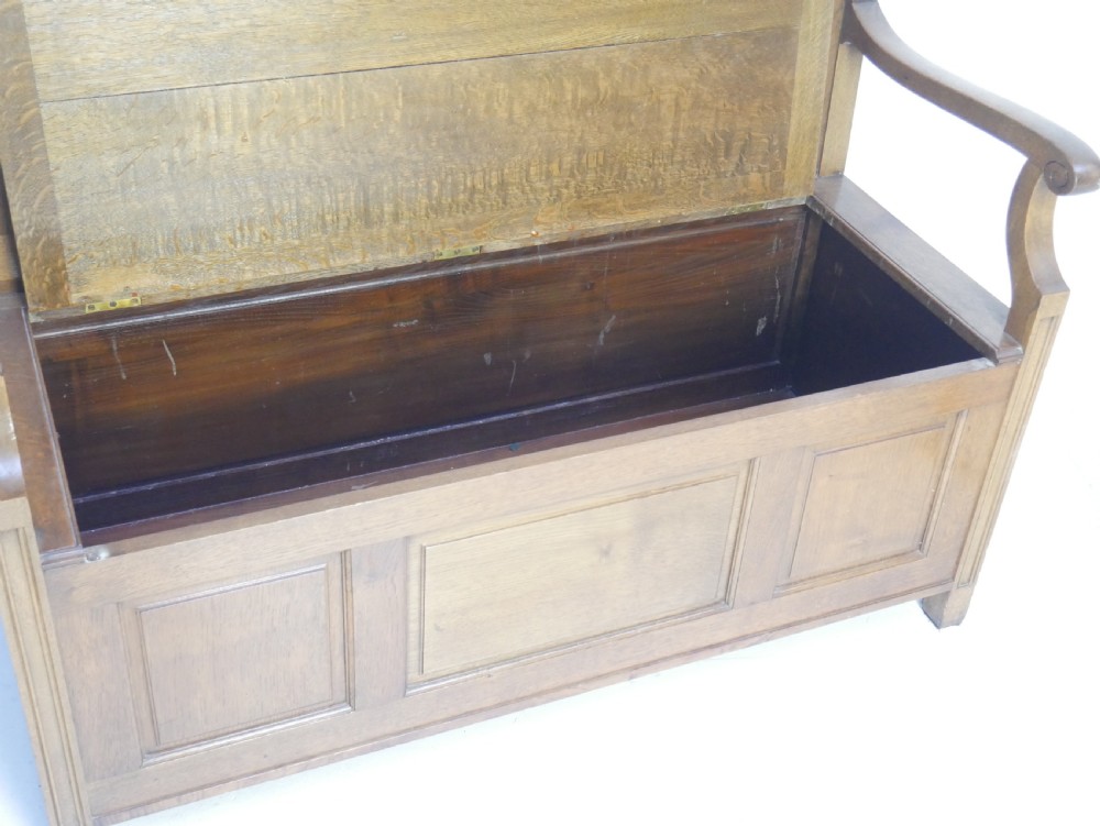 Oak Bench Settle View VI