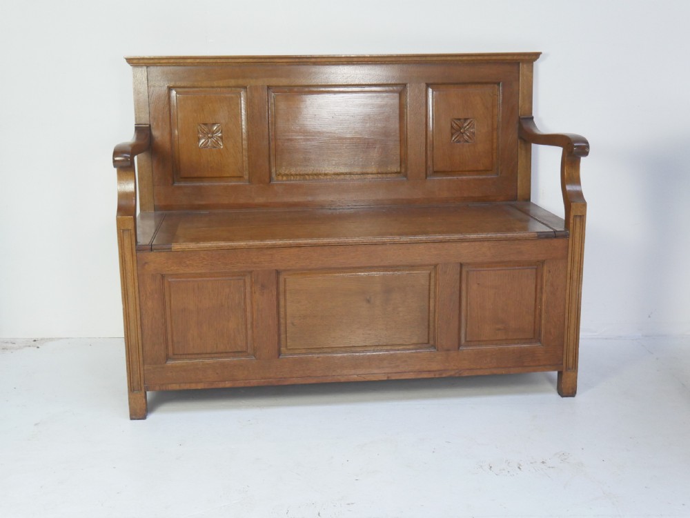 Oak Bench Settle View XV