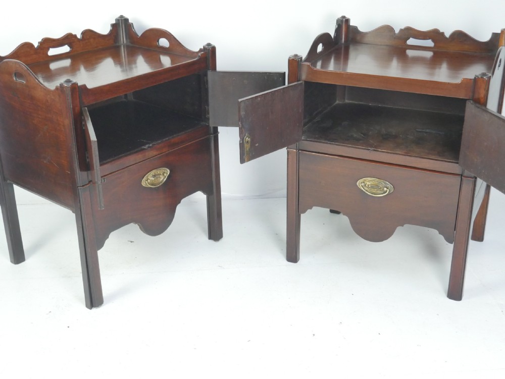 Matched Pair Georgian Bedside Cabinets View IX