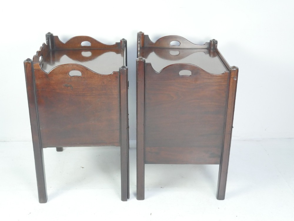 Matched Pair Georgian Bedside Cabinets View X