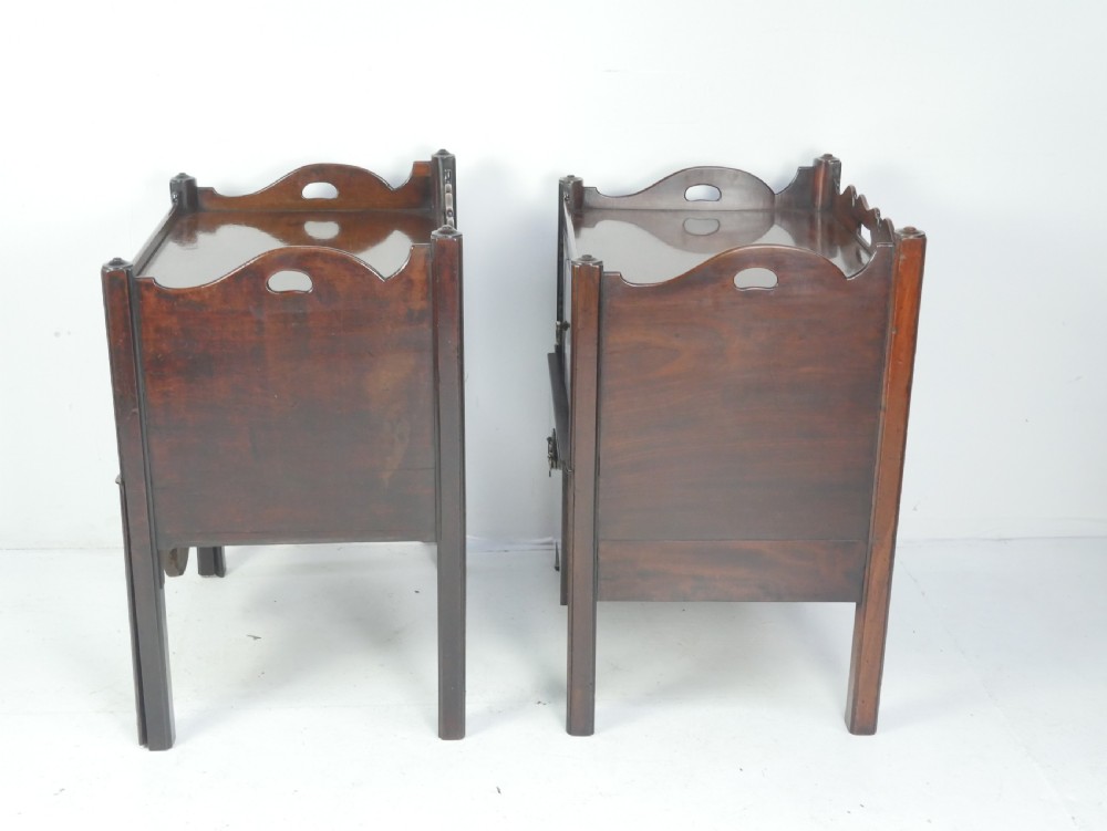 Matched Pair Georgian Bedside Cabinets View XII