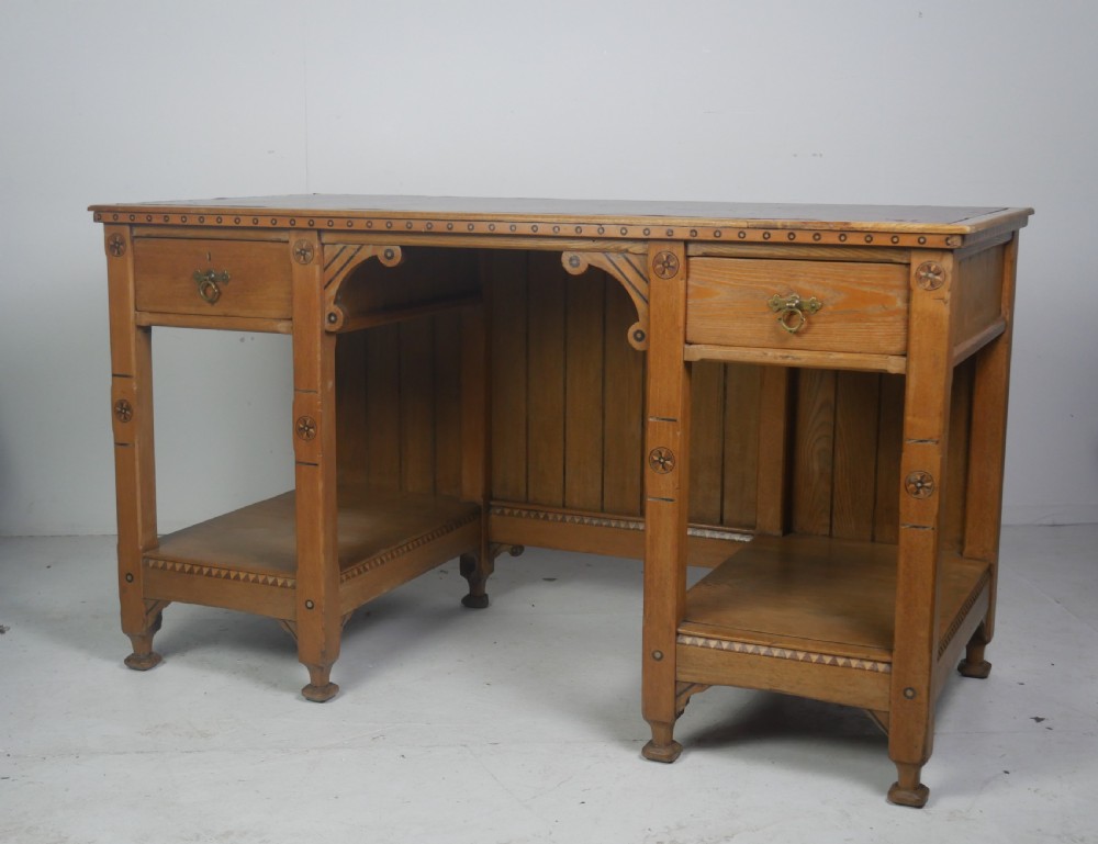 Light Oak Desk Leather Top