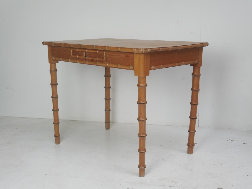 Pine Faux Bamboo Side - Writing Table View II