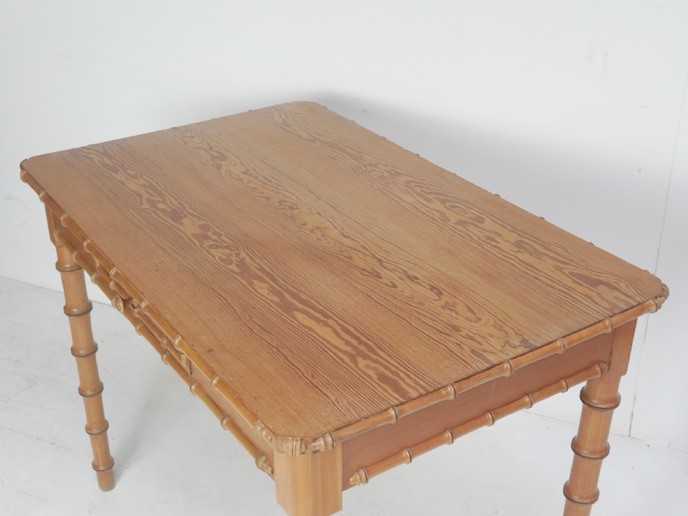 Pine Faux Bamboo Side - Writing Table View IV