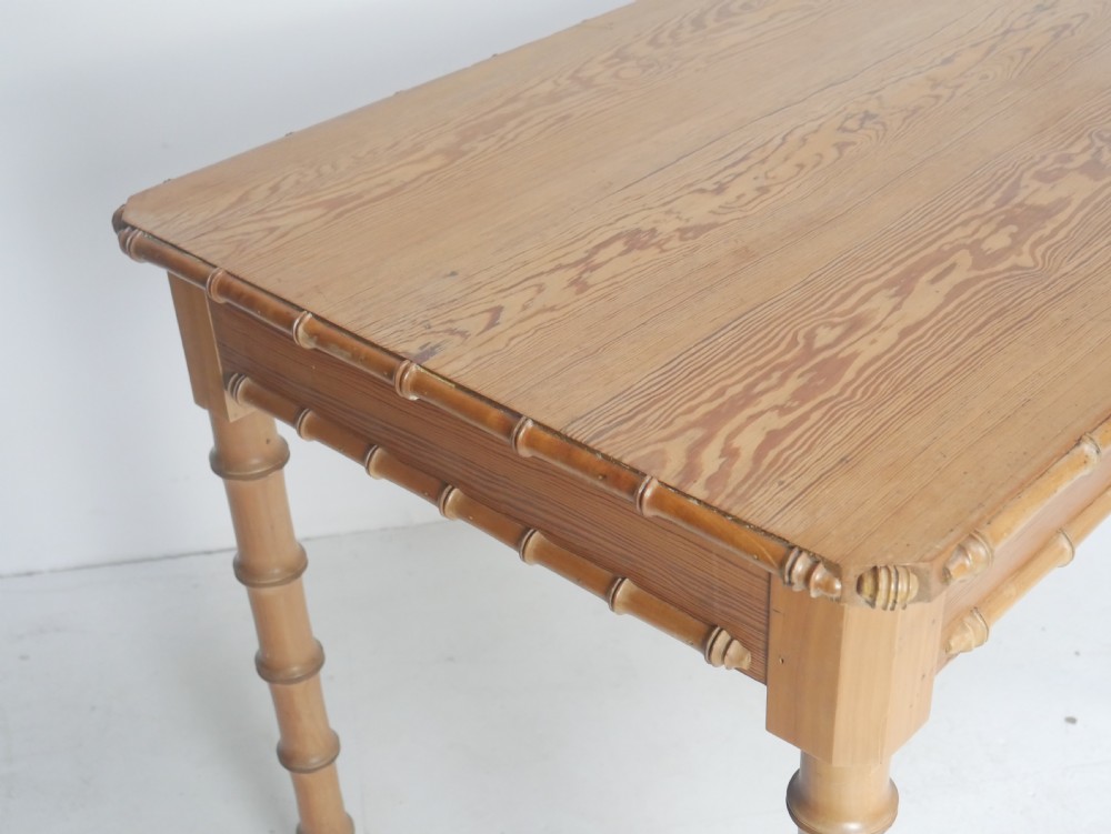 Pine Faux Bamboo Side - Writing Table View V
