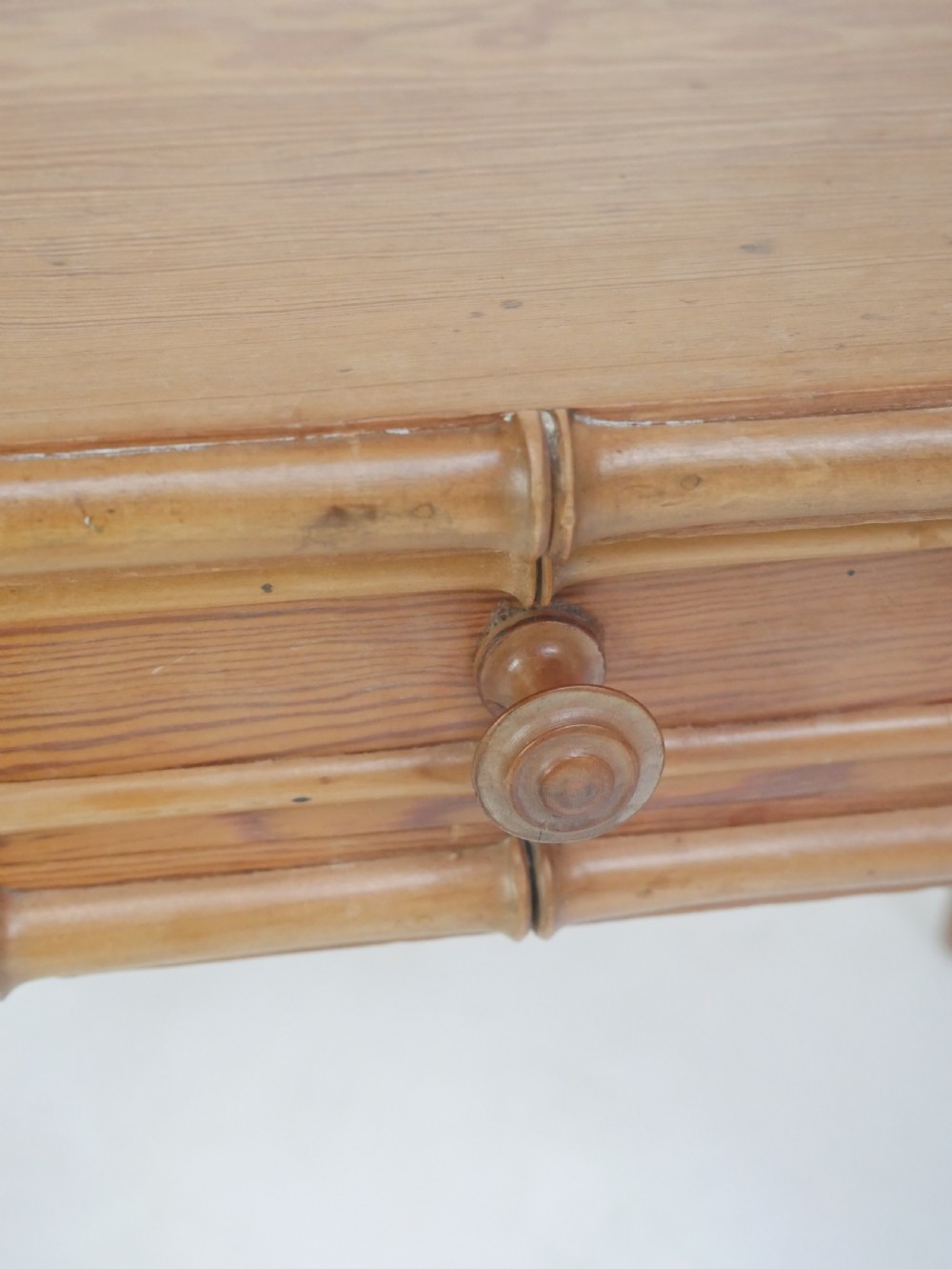 Pine Faux Bamboo Side - Writing Table View VII