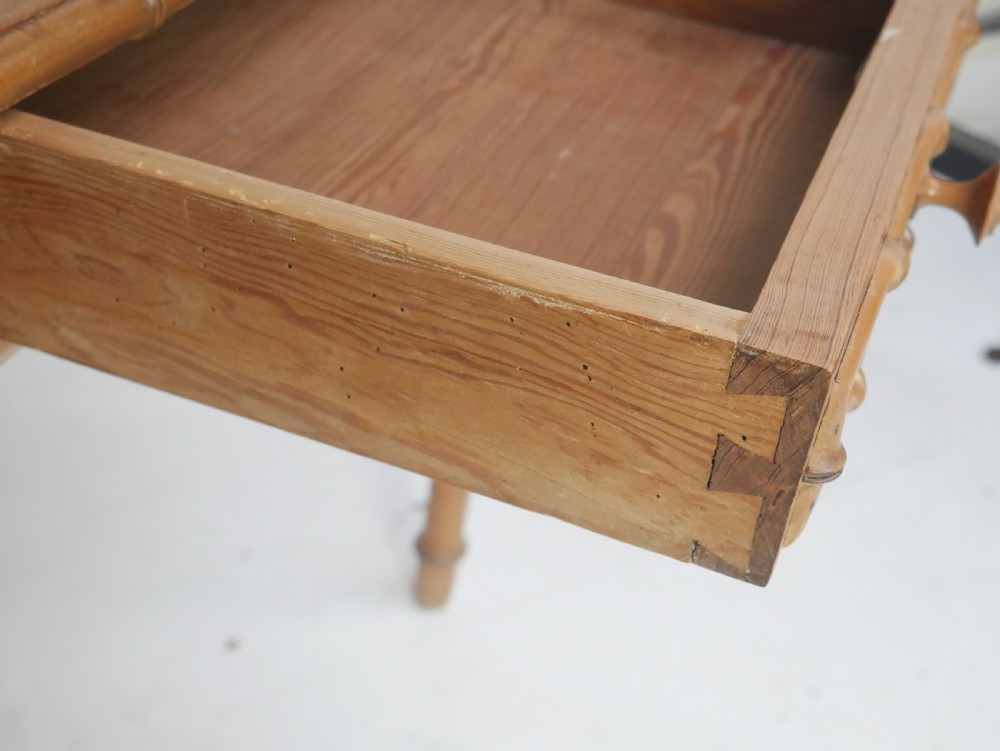 Pine Faux Bamboo Side - Writing Table View IX