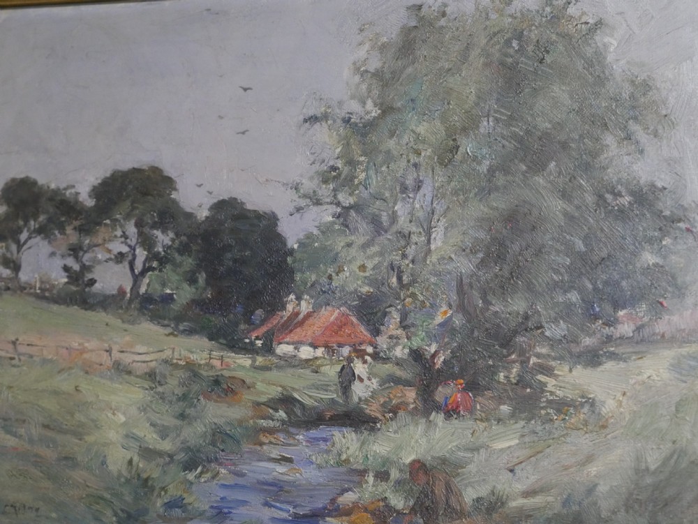 19th Century Painting Country Scene View II