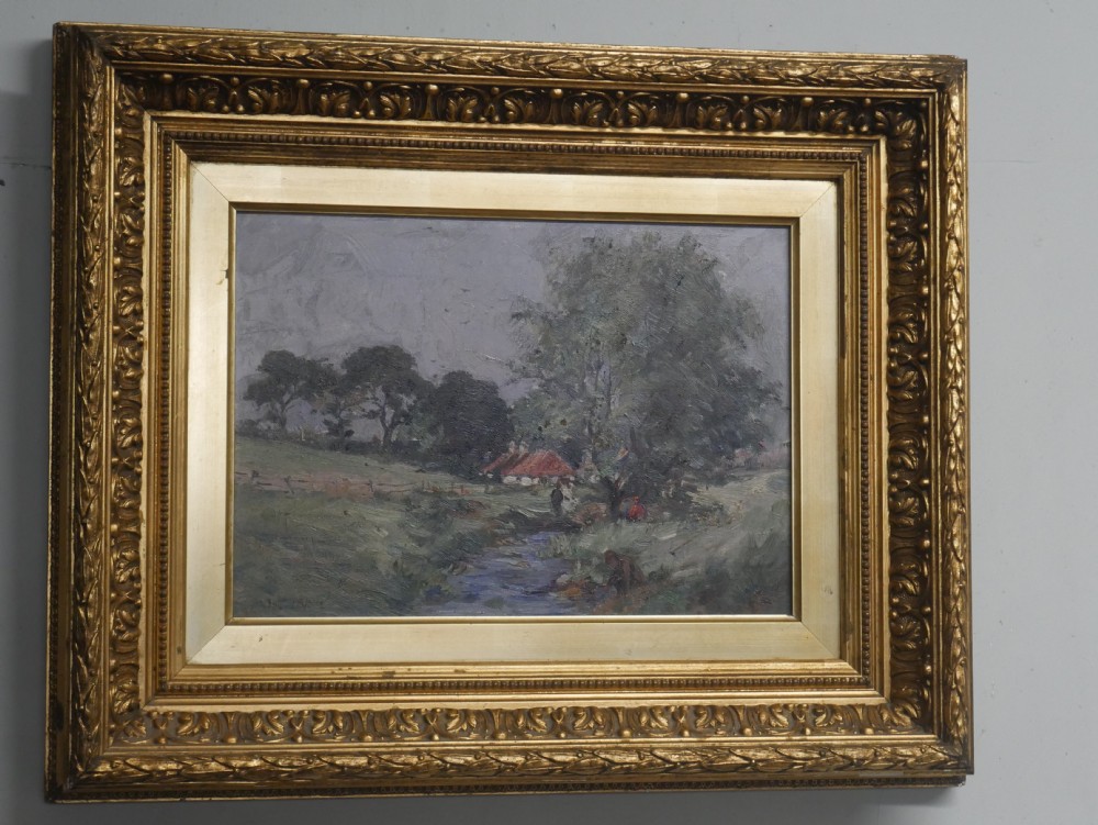 19th Century Painting Country Scene View III