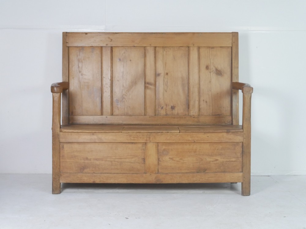 19thC Pine Settle