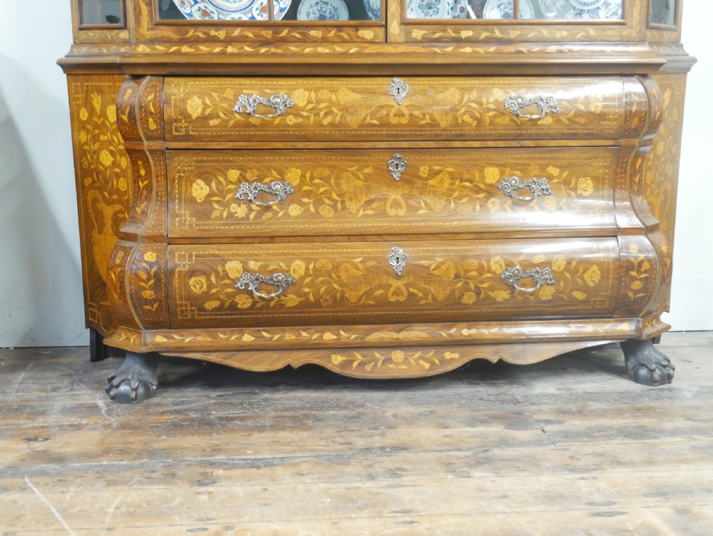 Dutch Marquetry Display Cabinet View V