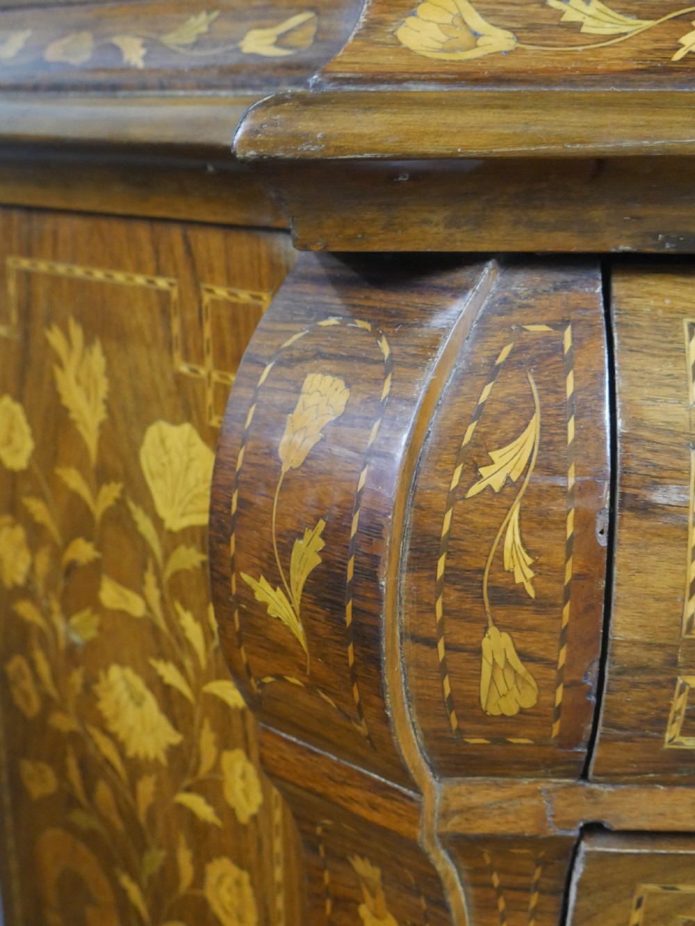 Dutch Marquetry Display Cabinet View IX