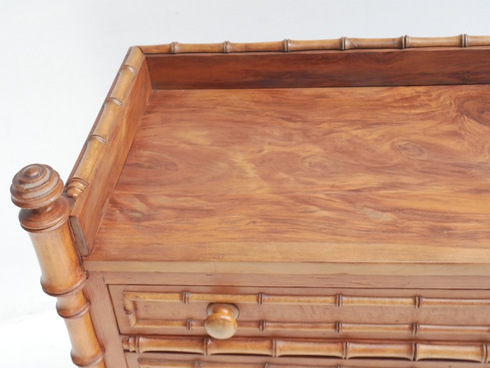 Faux Bamboo Chest of Drawers View III