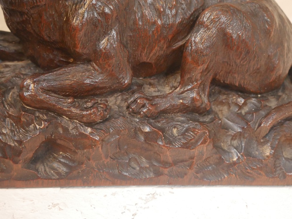 Black Forest Carved Dog View III