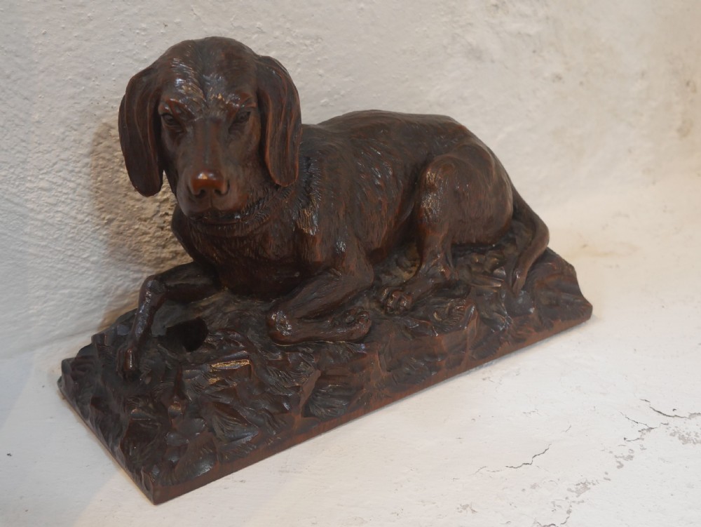 Black Forest Carved Dog View IX