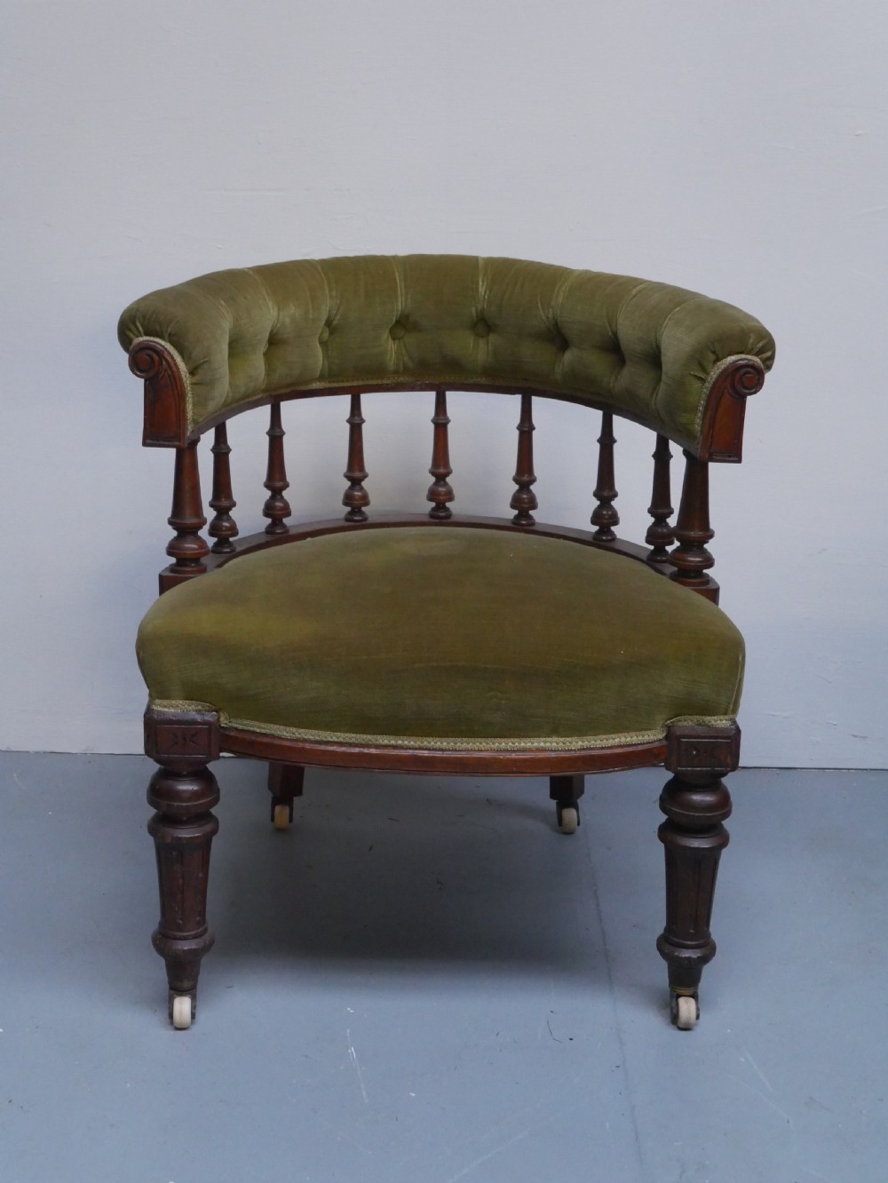 19thC Captains Desk Armchair