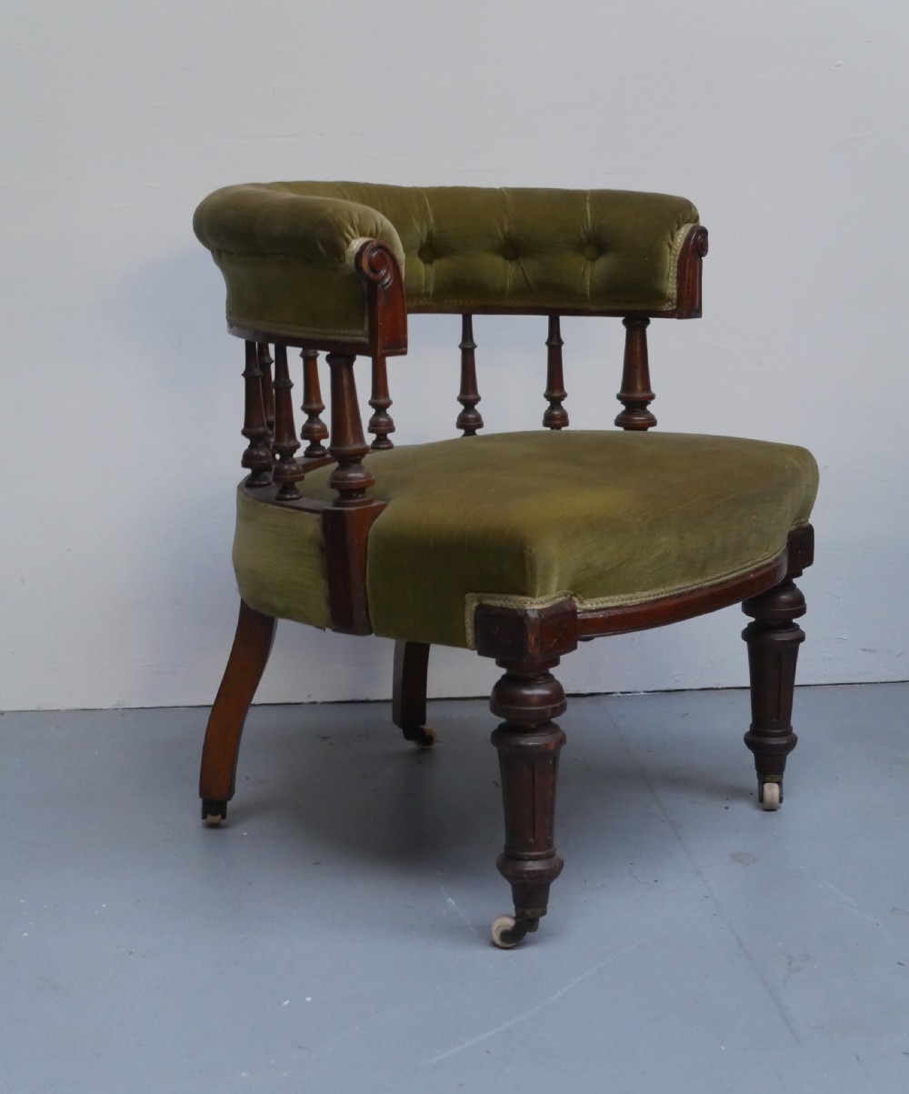 19thC Captains Desk Armchair View II