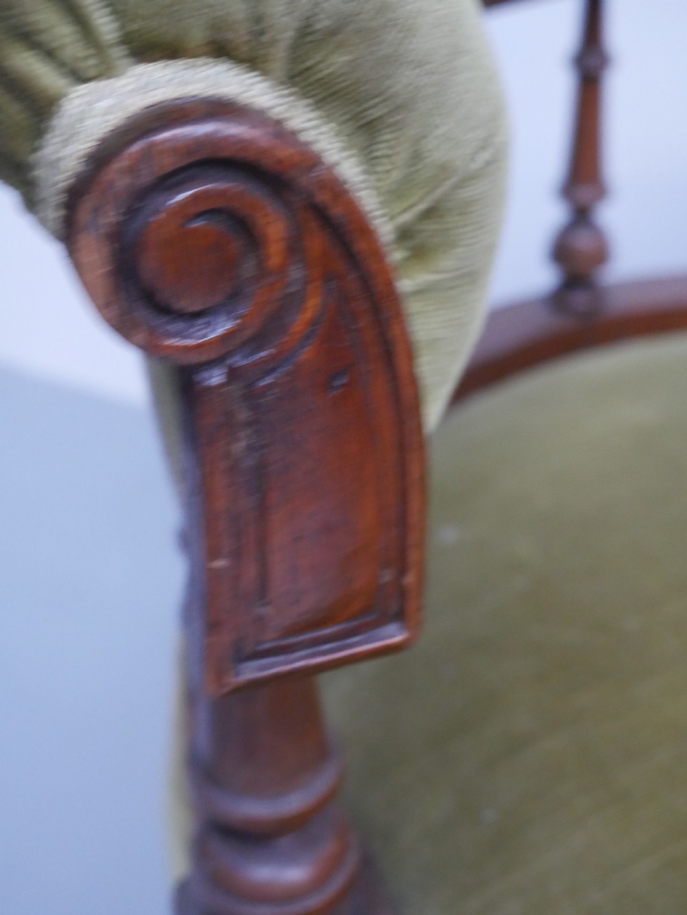 19thC Captains Desk Armchair View IX
