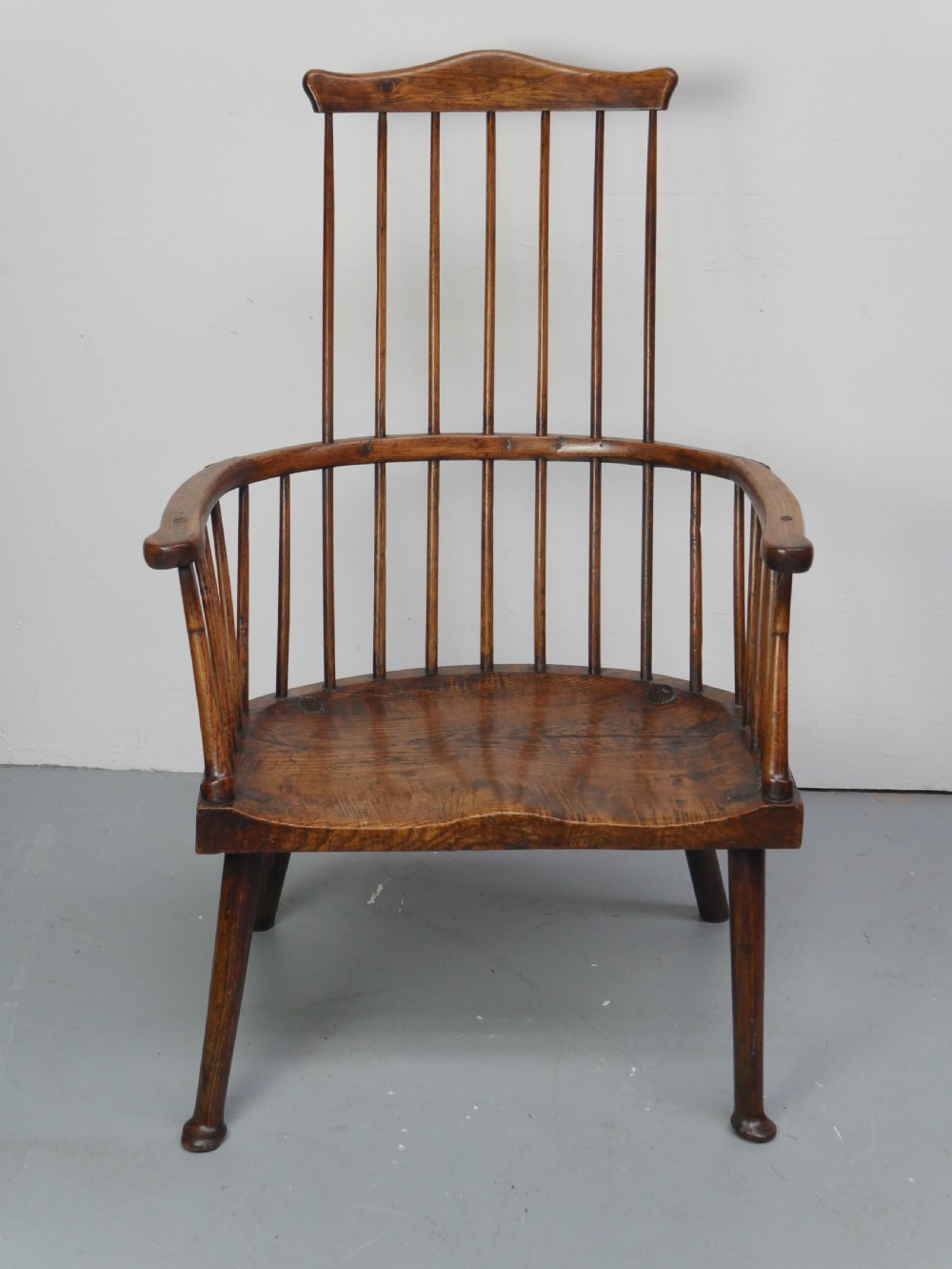 Georgian Ash Primitive Windsor Armchair