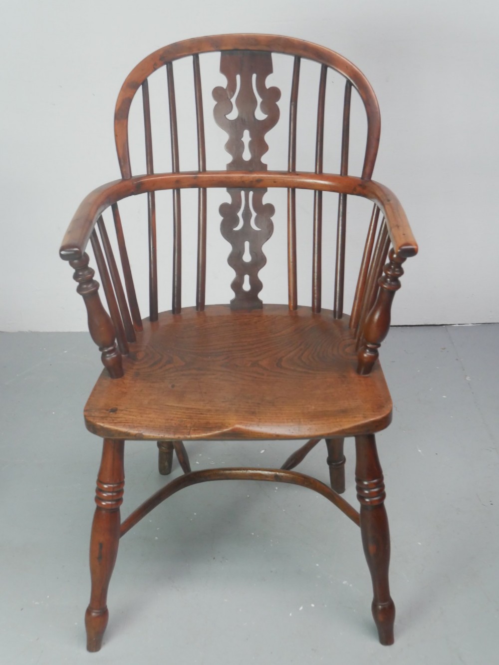 Pair Yew & Elm Windsor Armchairs View V