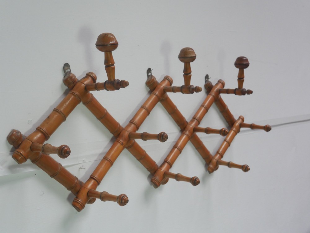 Faux Bamboo Wall Hat Coat Hooks