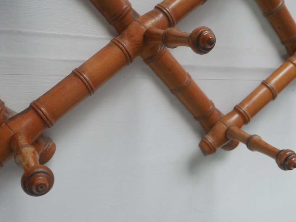 Faux Bamboo Wall Hat Coat Hooks View II