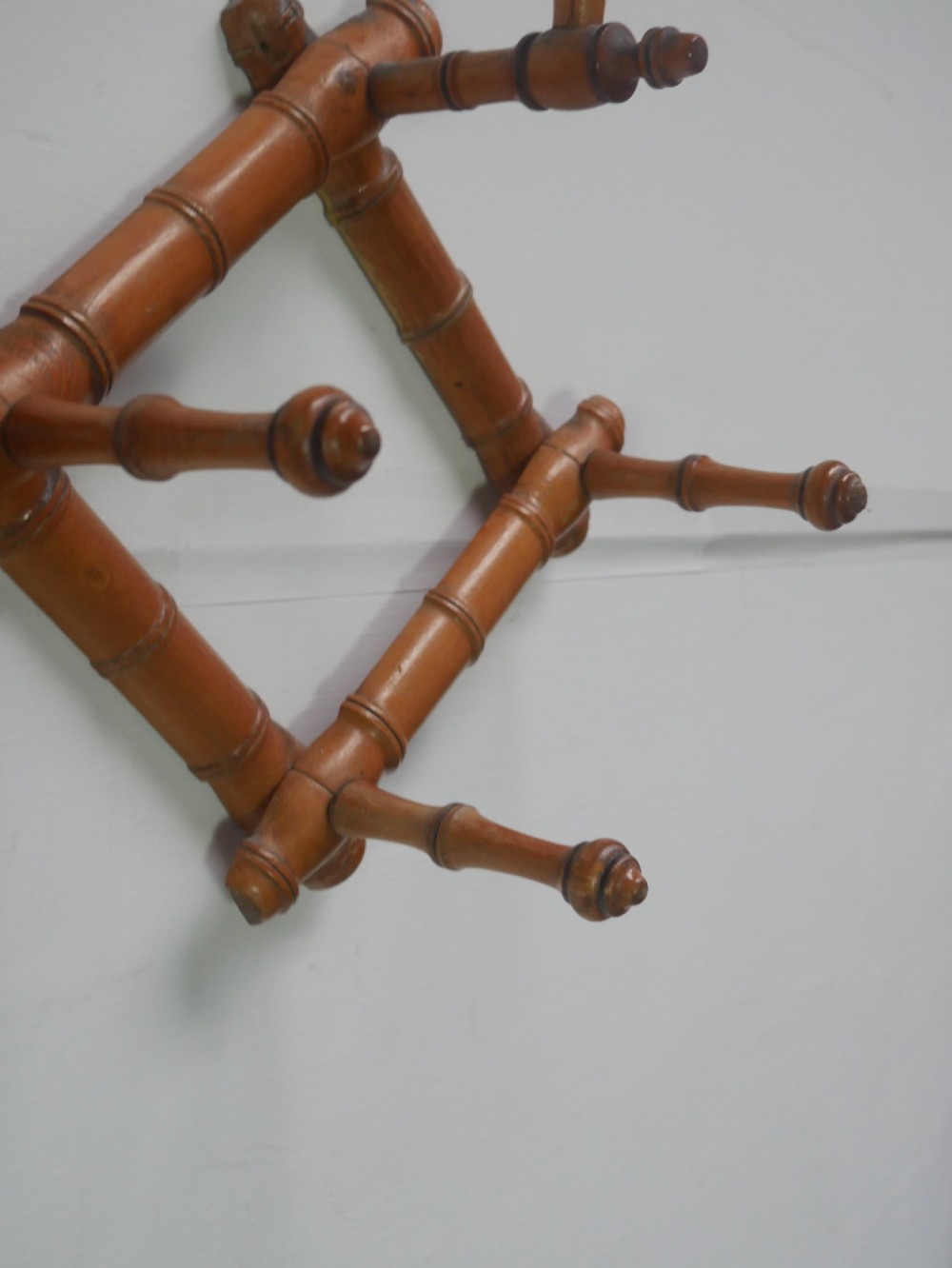 Faux Bamboo Wall Hat Coat Hooks View IV