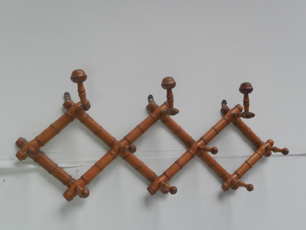 Faux Bamboo Wall Hat Coat Hooks View V