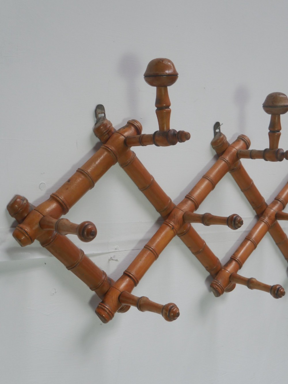 Faux Bamboo Wall Hat Coat Hooks View VI