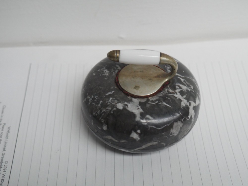 Small Curling Stone Paperweight View III