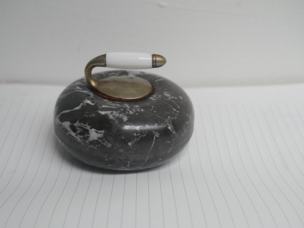 Small Curling Stone Paperweight View V
