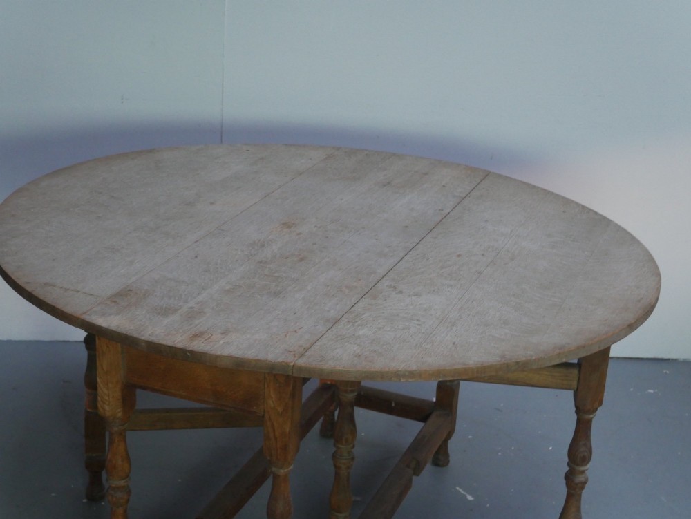 Oak Gateleg Table stamped Heals View III