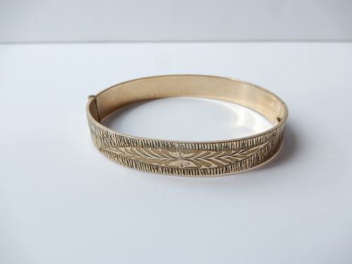 vintage 9ct rolled gold bracelet - CATEGORY: ANTIQUE JEWELLERY - DATED 1960