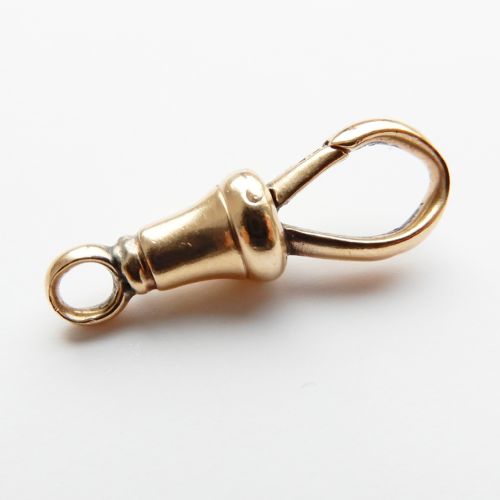 antique 9ct gold dog clip 21grams - CATEGORY: ANTIQUE JEWELLERY - DATED VICTORIAN