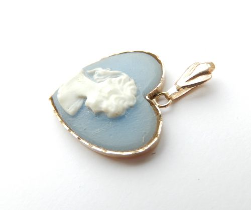 VINTAGE 9CT GOLD CAMEO LADY PENDANT - ADDITIONAL PHOTO 3
