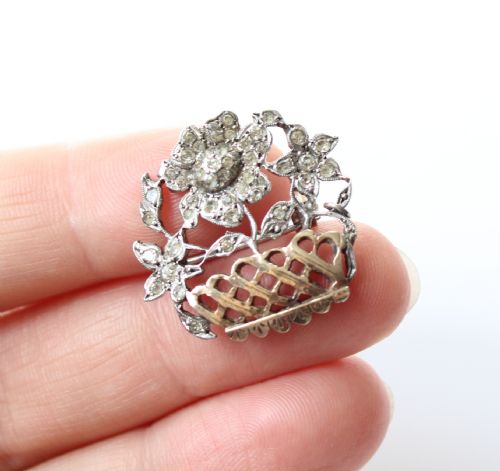 EARLY VICTORIAN 9CT FINE SILVER PASTE GIARDINETTI BROOCH - ADDITIONAL PHOTO 2