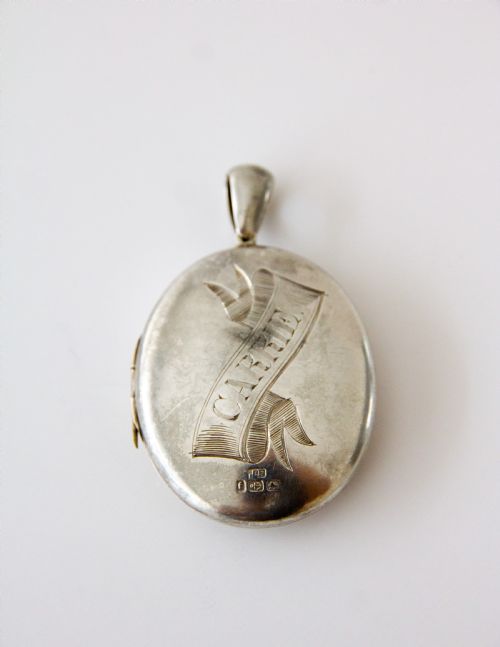 ANTIQUE AESTHETIC PERIOD SOILD SILVER LOCKET - ADDITIONAL PHOTO 4