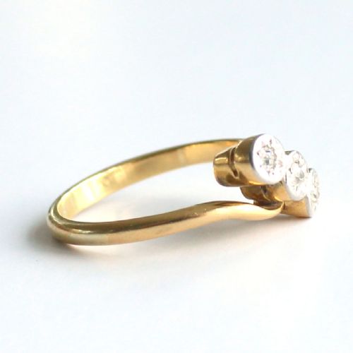 EDWARDIAN 18CT GOLD DIAMOND TRILOGY RING - ADDITIONAL PHOTO 3