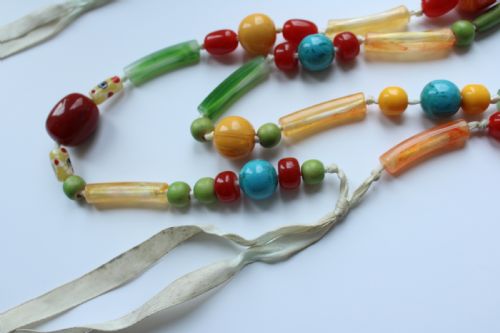 ANTIQUE BAKELITE BUTTERSCOTCH AMBER BEAD NECKLACE - ADDITIONAL PHOTO 6