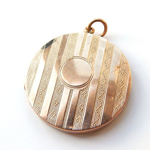 ANTIQUE 9CT GOLD BACK FRONT LOCKET - ADDITIONAL PHOTO 3