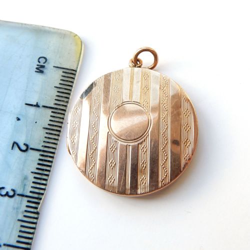 ANTIQUE 9CT GOLD BACK FRONT LOCKET - ADDITIONAL PHOTO 5