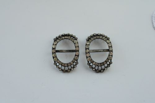 ANTIQUE GEORGIAN FRENCH PASTE SHOE BUCKLES - ADDITIONAL PHOTO 2