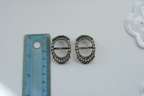 ANTIQUE GEORGIAN FRENCH PASTE SHOE BUCKLES - ADDITIONAL PHOTO 5